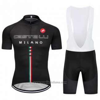 2018 Abbigliamento Ciclismo Castelli Nero Manica Corta e Salopette