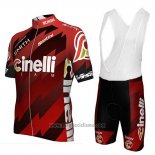 2018 Abbigliamento Ciclismo Cinelli Chrome Spento e Rosso Manica Corta e Salopette