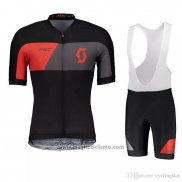 2018 Abbigliamento Ciclismo Scott Nero Grigio Manica Corta e Salopette