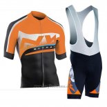 2019 Abbigliamento Ciclismo Northwave Arancione Argentato Nero Manica Corta e Salopette