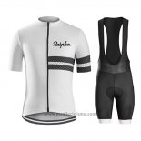 2019 Abbigliamento Ciclismo Ralph Bianco Nero Manica Corta e Salopette