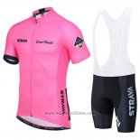 2019 Abbigliamento Ciclismo STRAVA Rosa Manica Corta e Salopette