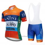 2019 Abbigliamento Ciclismo Vini Fantini Arancione Manica Corta e Salopette