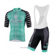 2020 Abbigliamento Ciclismo Bianchi Blu Nero Manica Corta e Salopette