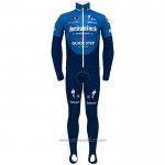 2021 Abbigliamento Ciclismo Deceuninck Quick Step Blu Manica Lunga e Salopette