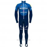 2021 Abbigliamento Ciclismo Deceuninck Quick Step Blu Manica Lunga e Salopette