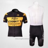 2010 Abbigliamento Ciclismo Johnnys Giallo e Nero Manica Corta e Salopette