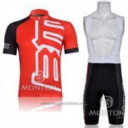 2011 Abbigliamento Ciclismo BMC Rosso Manica Corta e Salopette