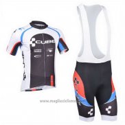 2013 Abbigliamento Ciclismo Cube Nero e Bianco Manica Corta e Salopette