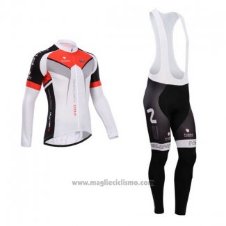 2014 Abbigliamento Ciclismo Nalini Nero e Bianco Manica Lunga e Salopette