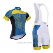 2015 Abbigliamento Ciclismo Hincapie Blu e Giallo Manica Corta e Salopette