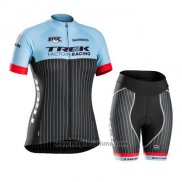 2015 Abbigliamento Ciclismo Trek Blu e Nero Manica Corta e Salopette