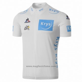 2016 Abbigliamento Ciclismo Tour de France Bianco Manica Corta e Salopette