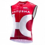 2016 Gilet Antivento Katusha Bianco e Rosso