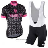 2017 Abbigliamento Ciclismo Donne Bianchi Rosa Manica Corta e Salopette