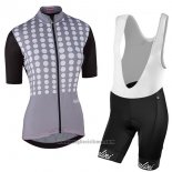 2017 Abbigliamento Ciclismo Donne Nalini Optical Nero e Grigio Manica Corta e Salopette