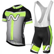 2017 Abbigliamento Ciclismo Nalini Navision Verde e Grigio Manica Corta e Salopette