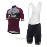 2017 Abbigliamento Ciclismo Santini Valcava Fuxia Manica Corta e Salopette