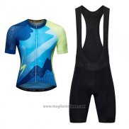 2017 Abbigliamento Ciclismo Ykywbike Aa04 Adh04 Blu Manica Corta e Salopette