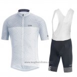 2018 Abbigliamento Ciclismo Gore Bianco Manica Corta e Salopette