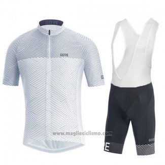 2018 Abbigliamento Ciclismo Gore Bianco Manica Corta e Salopette
