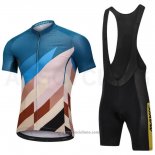 2018 Abbigliamento Ciclismo Mavic Blu e Marrone Manica Corta e Salopette