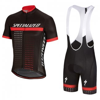 2018 Abbigliamento Ciclismo Specialized Nero Bianco Rosso Manica Corta e Salopette