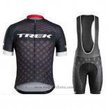 2018 Abbigliamento Ciclismo Trek Nero Manica Corta e Salopette