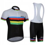 2018 Abbigliamento Ciclismo UCI Mondo Campione Jokvie Manica Corta e Salopette