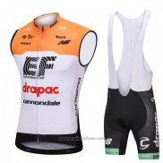 2018 Gilet Antivento Cannondale Drapac Bianco e Arancione