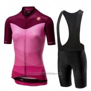 2019 Abbigliamento Ciclismo Donne Castelli Tabula Rosa Manica Corta e Salopette