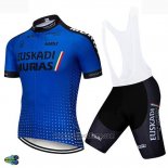 2019 Abbigliamento Ciclismo Euskadi Murias Blu Manica Corta e Salopette