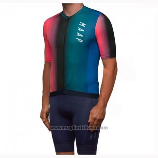 2019 Abbigliamento Ciclismo Maap Cortina Rosso Verde Blu Manica Corta e Salopette