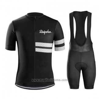 2019 Abbigliamento Ciclismo Ralph Nero Bianco Manica Corta e Salopette