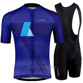 2019 Abbigliamento Ciclismo Runchita Celeste Blu Manica Corta e Salopette