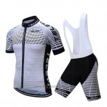 2019 Abbigliamento Ciclismo Teleyi Bike Bianco Nero Manica Corta e Salopette