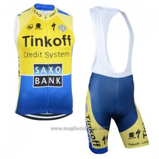 2019 Gilet Antivento Tinkoff Saxo Bank Giallo Blu