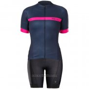 2020 Abbigliamento Ciclismo Donne Bontrage Fuxia Spento Blu Manica Corta e Salopette