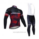 2020 Abbigliamento Ciclismo Northwave Nero Rosso Manica Lunga e Salopette