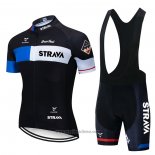 2020 Abbigliamento Ciclismo STRAVA Nero Manica Corta e Salopette