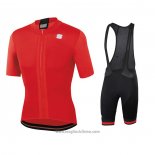 2020 Abbigliamento Ciclismo Sportful Rosso Manica Corta e Salopette