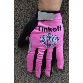 2020 Tinkoff Guanti Dita Lunghe Ciclismo Rosa