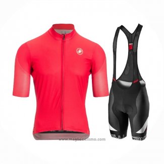 2021 Abbigliamento Ciclismo Castelli Scuro Rosa Manica Corta e Salopette