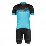 2022 Abbigliamento Ciclismo Scott Blu Manica Corta e Salopette