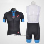 2011 Abbigliamento Ciclismo Pinarello Celeste e Nero Manica Corta e Salopette