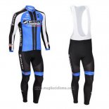 2013 Abbigliamento Ciclismo Giant Nero e Blu Manica Lunga e Salopette