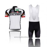 2013 Abbigliamento Ciclismo Raleigh Nero e Bianco Manica Corta e Salopette