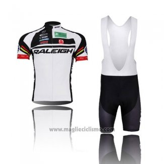 2013 Abbigliamento Ciclismo Raleigh Nero e Bianco Manica Corta e Salopette