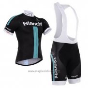 2014 Abbigliamento Ciclismo Bianchi Nero e Verde Manica Corta e Salopette