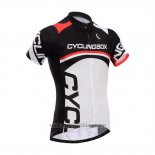 2014 Abbigliamento Ciclismo Fox Cyclingbox Bianco e Nero Manica Corta e Salopette